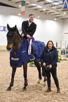 Douglas Duffin lands the UNIBED – High Performance Equine Bedding Winter B and C at Kelsall Hill Equestrian Centre Douglas Duffin lands the UNIBED – High Performance Equine Bedding Winter B and C at Kelsall Hill Equestrian Centre